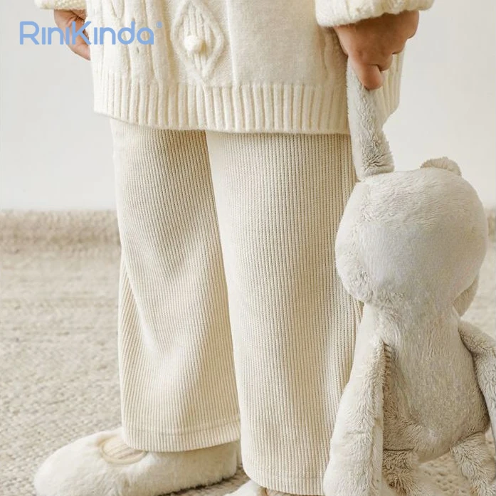 

Kids Pants Children's Straight Pants Loose Casual Solid Girl Clothing 2023 New Autumn Winter Girls Elasticity Trousers