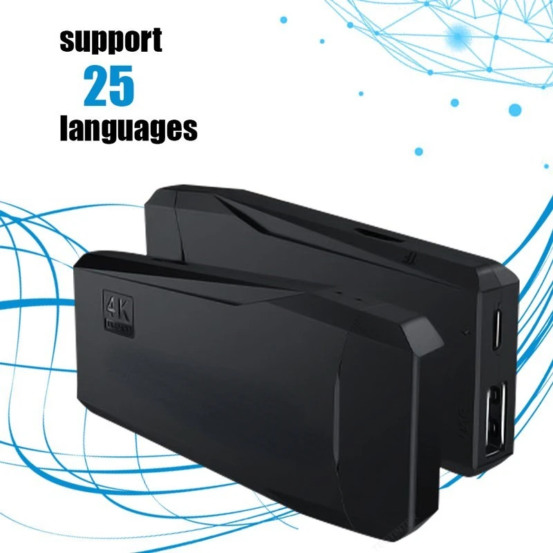 Винтажная мини-видеоигра 4K HD 64 с двумя беспроводными контроллерами для 10000 everdrive