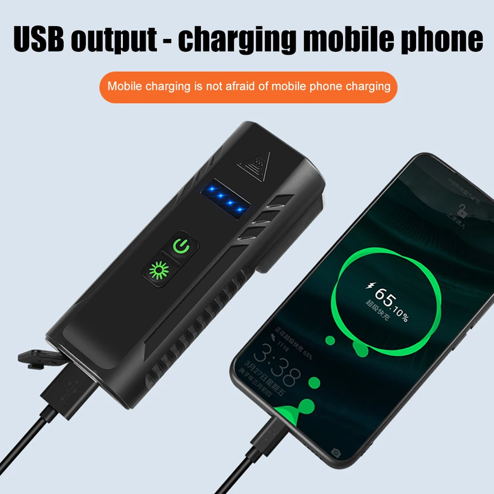 

Светильник фонарь 1000 лм, многофункциональная Водонепроницаемая головка с USB-зарядкой и электронным гудком, велосипедные аксессуары