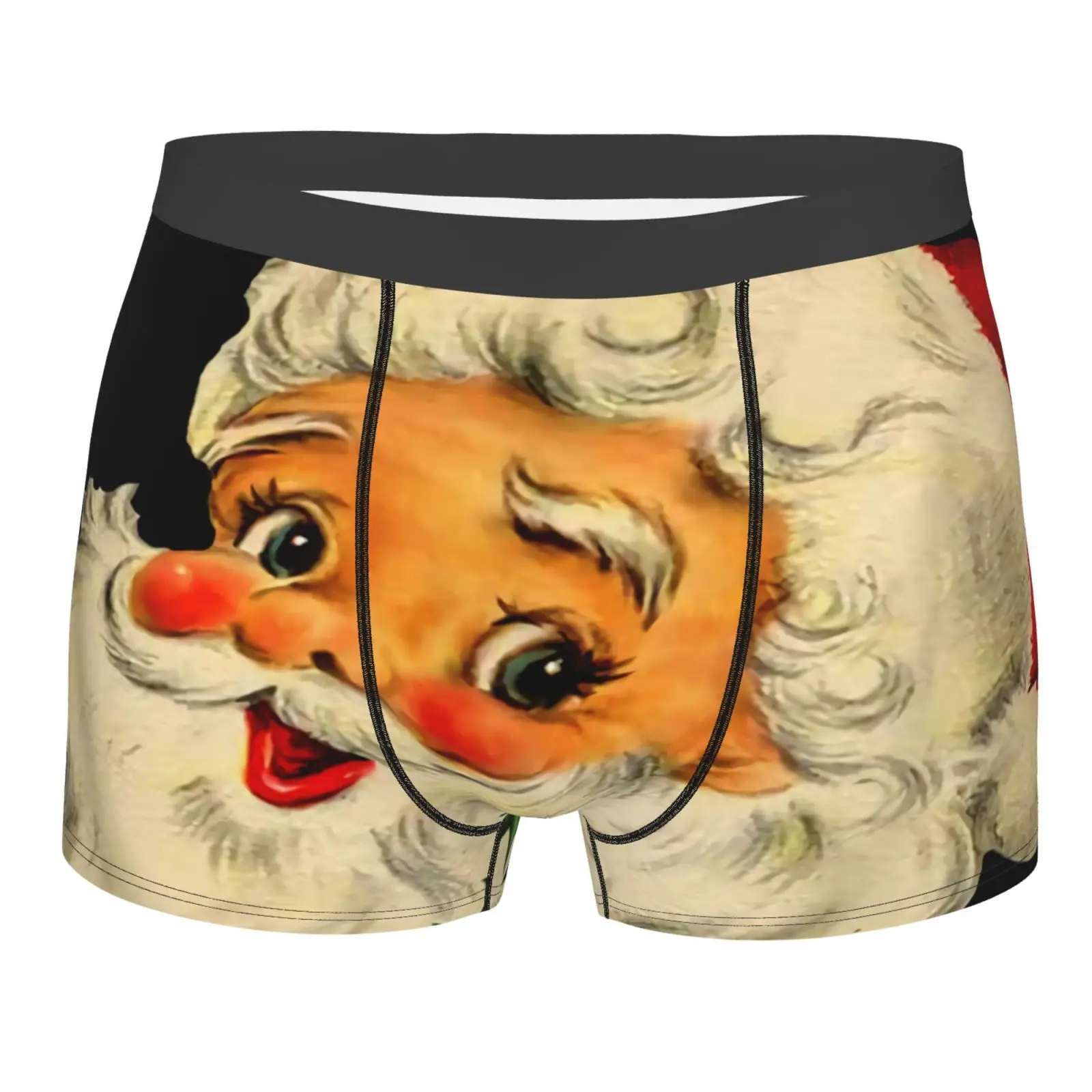 

Limited Christmas Santa Claus Face Idea Men's Panties Long Leg Men Bundle And Top Set Boxer Mujeres Male Male Clothes Long 4Xl