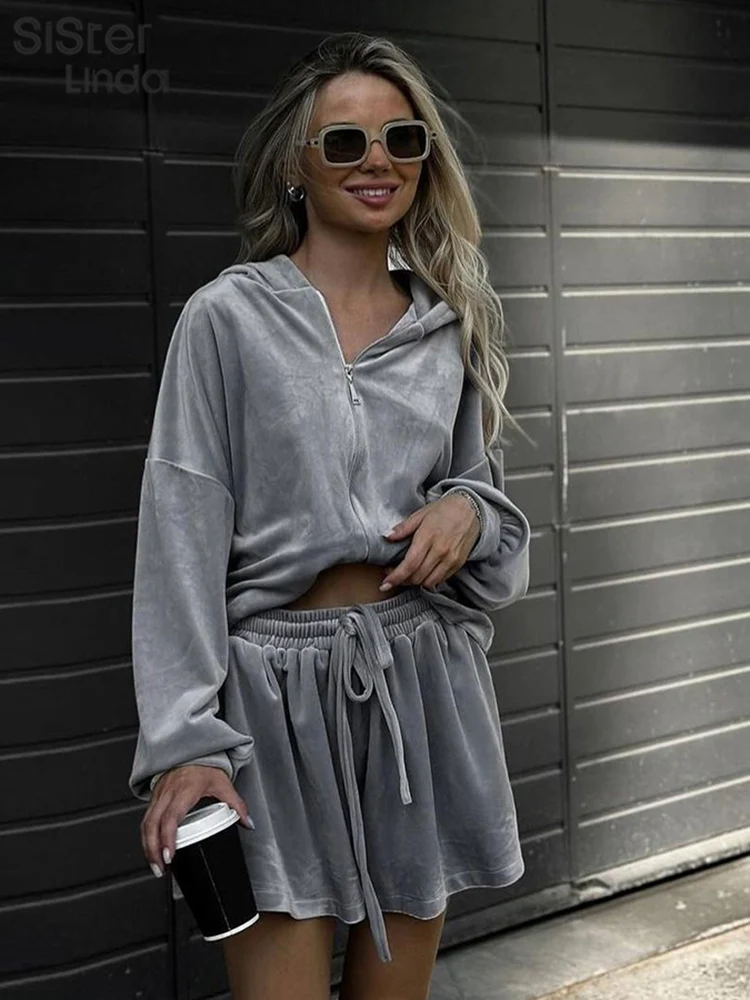 Sisterlinda осенний выпуск Junior мини сексуальный уличный костюм с юбкой K24S57221