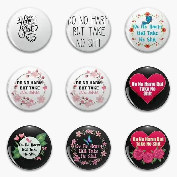 Настраиваемый креативный значок с мягкой кнопкой не делай ничего страшного