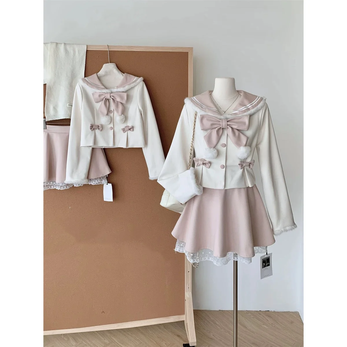 Женский комплект из 2 предметов с бантом