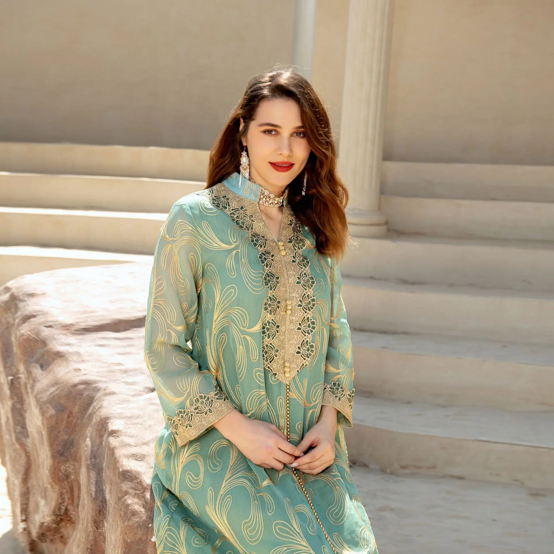 Jalabiya Abayas for Women Muslim Long Arabic Dress Party Evening Dresses Moroccan Kaftan Dubai Abaya Saudi Islam Clothes Ramadan