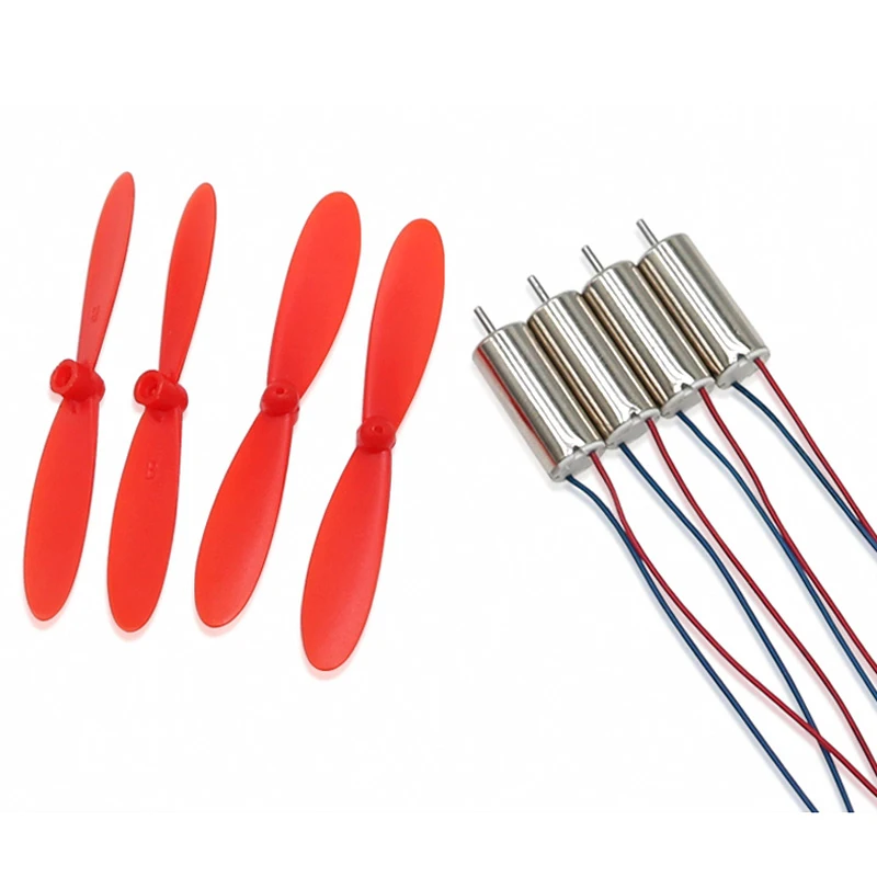 

4 x DIY DC 3.7V 50000RPM 716 Hollow Cup Coreless High-speed Motor with 4 x 55MM Propeller Cw CCW for DIY Micro FPV Quadcopter