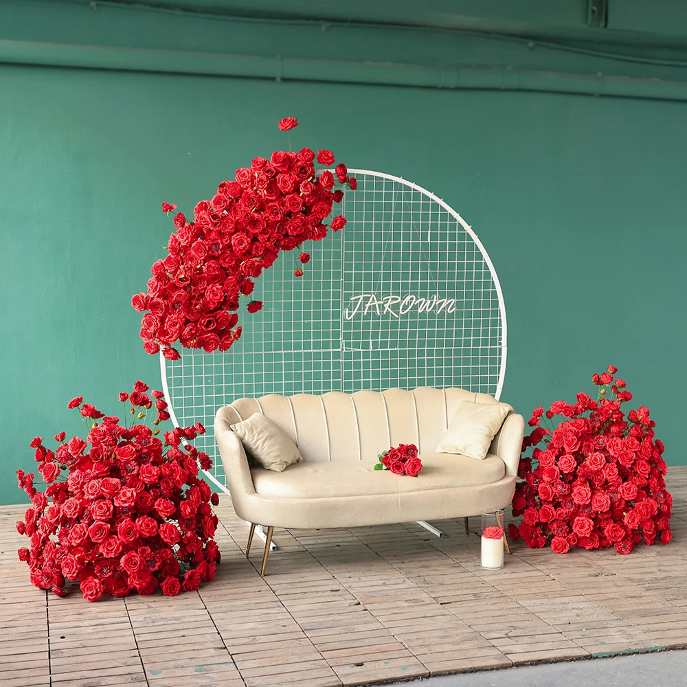 Роскошная красная роза гортензия искусственная поплавковая композиция для