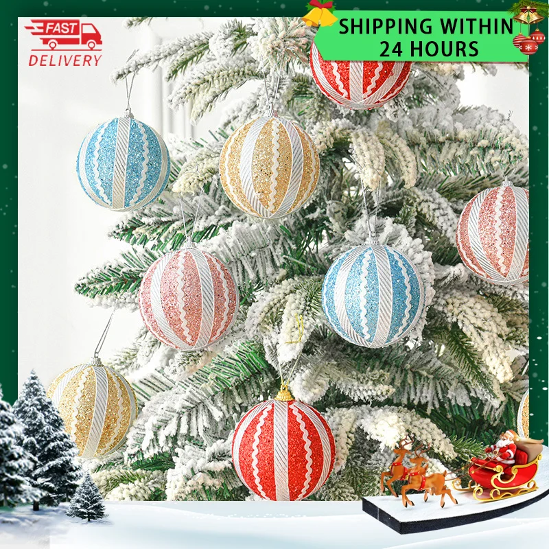 

Пенопластовый шар, рождественские украшения, подвесной шар диаметром 8 см, Рождественское украшение, свадебные волнистые полосы, подвесной ...