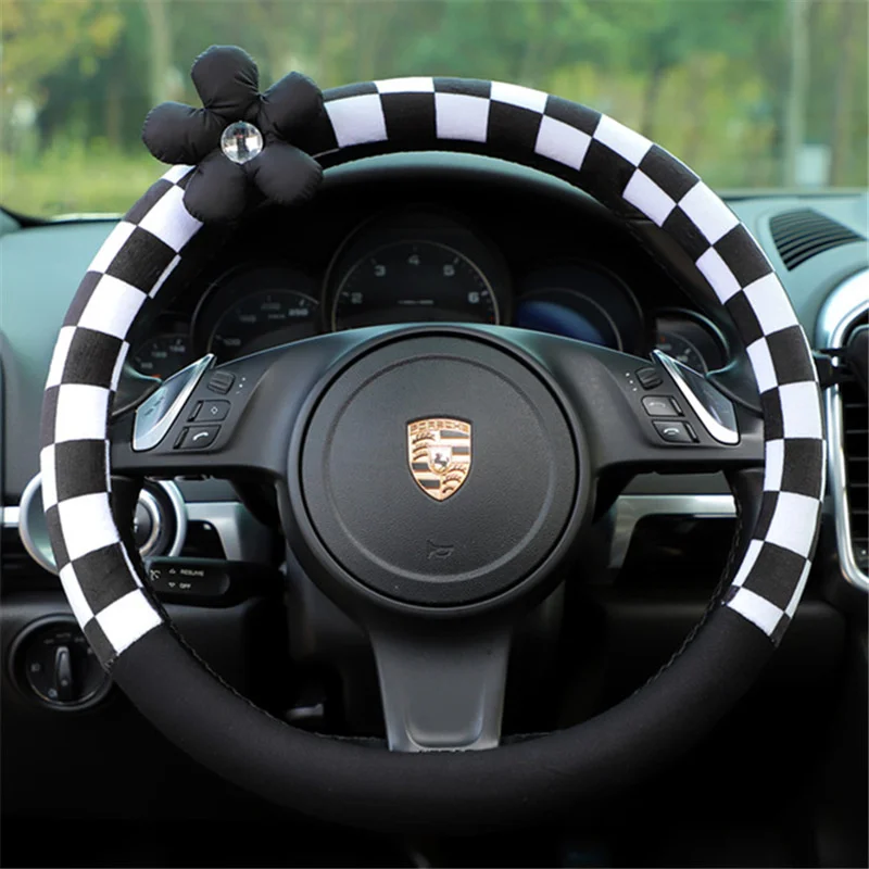 

Creative new car steering wheel cover down flower car anti-slip durable handle cover goddess car interior supplies