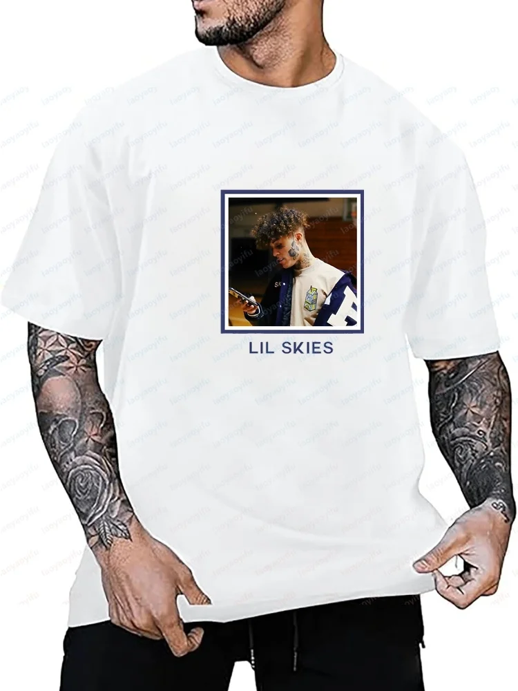 Мужская одежда в корейском стиле от хип-хоп рэпера Lil Skies: удобные футболки с коротким рукавом для мужчин и женщин. (art.: 3920db74177cc) - 3920db74177cc
