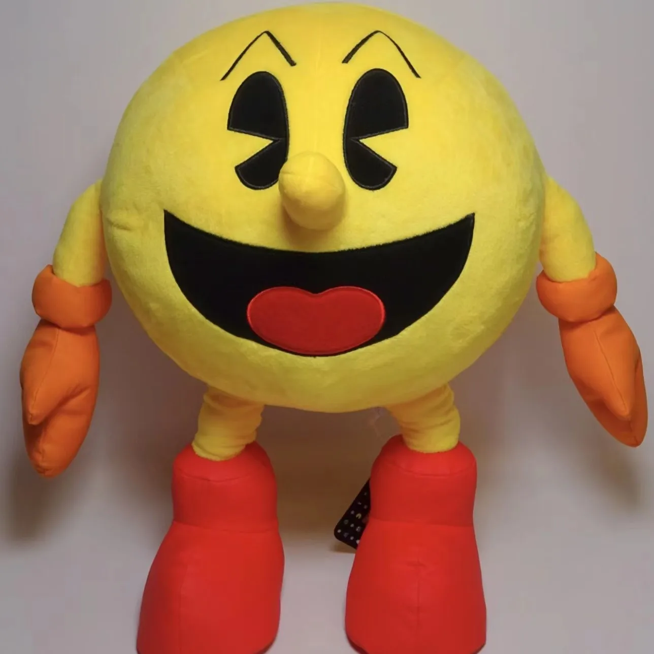 

1pc 25cm Cute Plush Toy Cartoon Yellow Smiling Face Expression Pacman Stuffed Toy Doll for Kids Baby Birthday Christmas Gifts