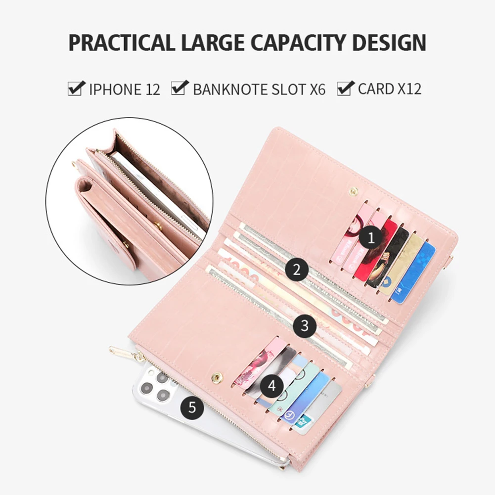 Fashion Purse Mobile Phone Bag Wallet Women's Trend Multifunctional New Fashion Card Bag Mini Messenger Bag Cosmetic Bag