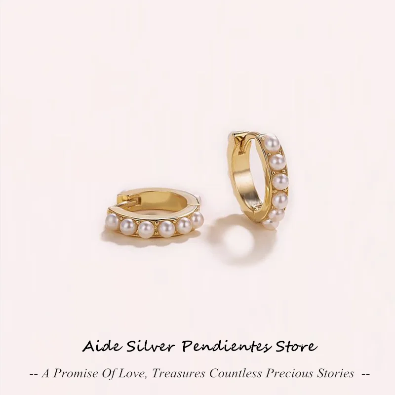 

AIDE 6mm 925 Sterling Silver Satr Moon Hoop Earrings For Women Mini Cross Zircon Earrings Fashion Jewelry Oorbellen Voor Vrouwen