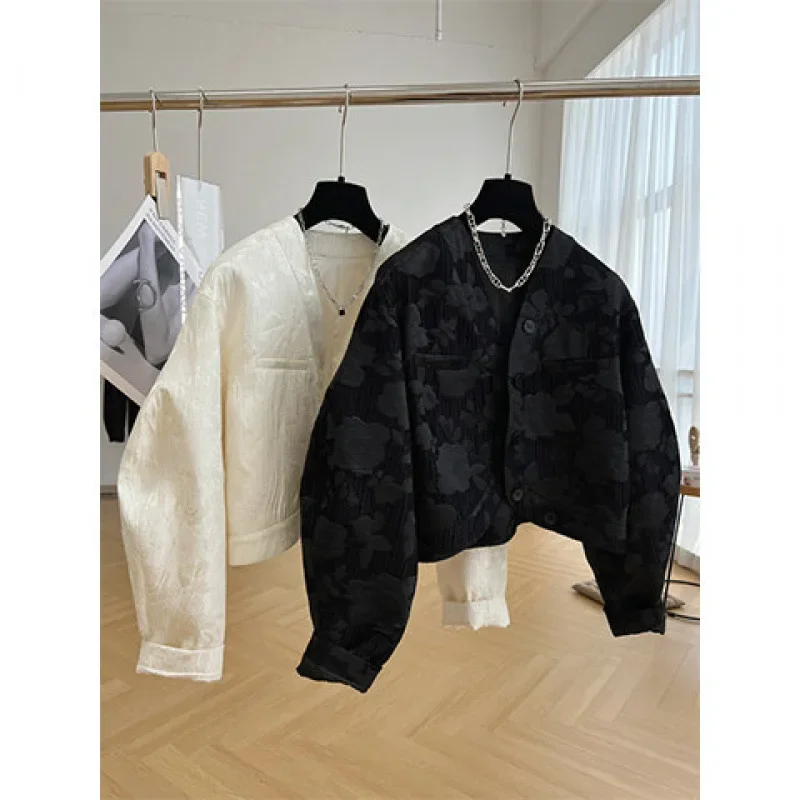 Новинка Осень 2024 Повседневная укороченная куртка из овечьей шерсти с рукавами