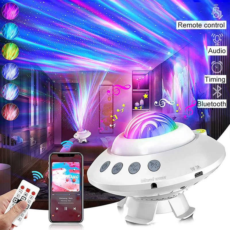 

Creative Northern Lights Star Projector Gypsophila Atmosphere Night Light Home Bedroom Decorative Lamps Children's Gifts