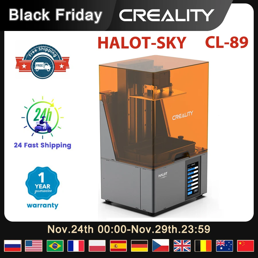 

Creality Official HALOT-sky CL-89 UV Resin 3D Printer 192*120*200mm halot sky CL89 dental 4k LCD WIFI-APP intelligent machine