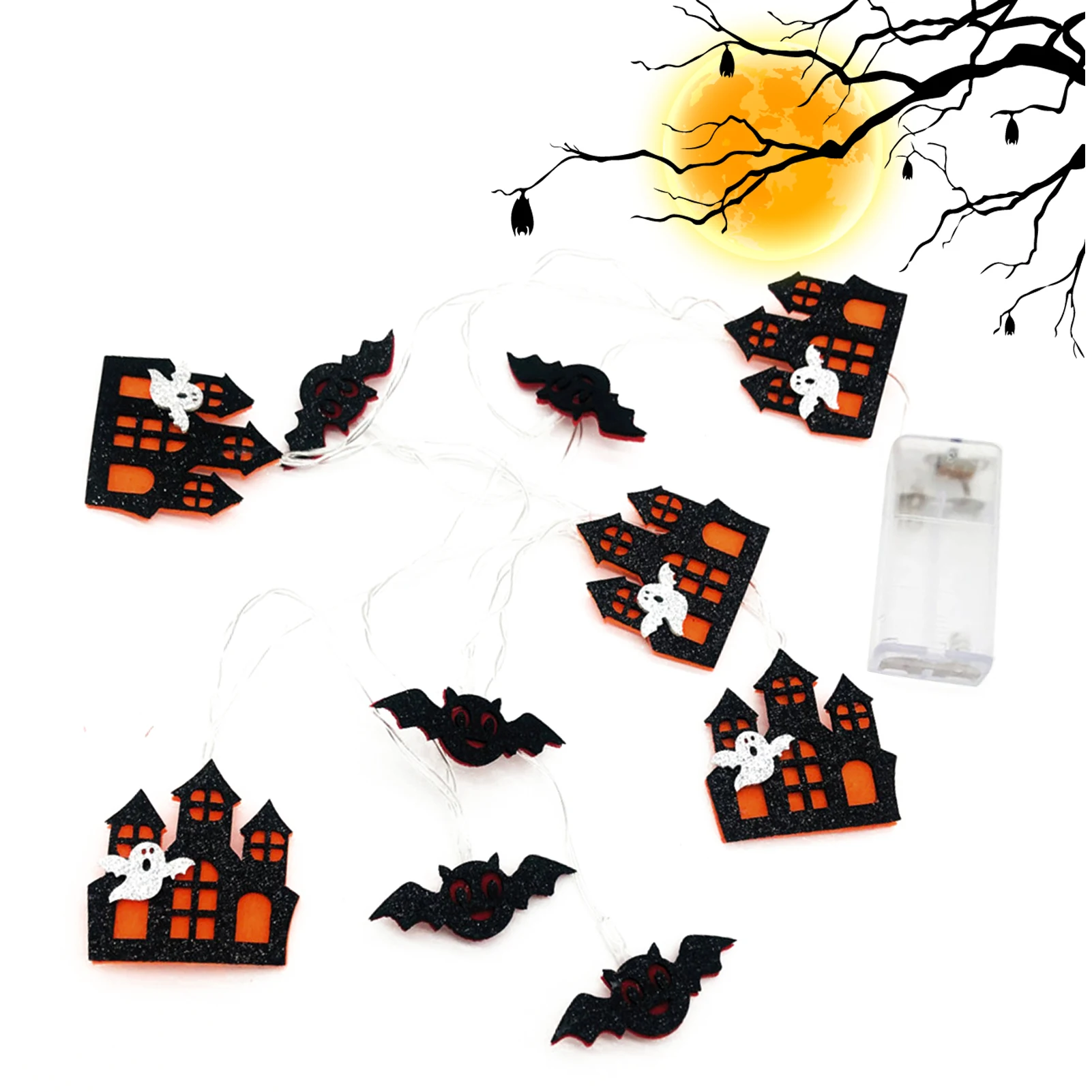 

Светодиодная гирлянда на Хэллоуин, светодиодный м