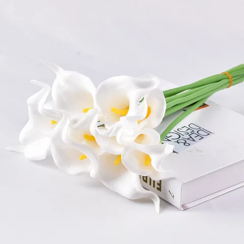 Искусственные цветы Calla 5 шт., искусственные лилии, букет для свадьбы, украшение для дома невесты
