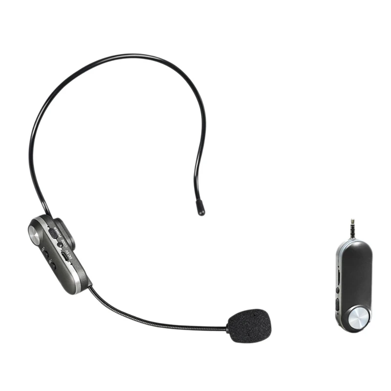 

UHF Wireless Microphone Headset Headphone Microphone and Handheld Microphone 2 in 1 1/4 Inch Plug for Speakers Voice PA