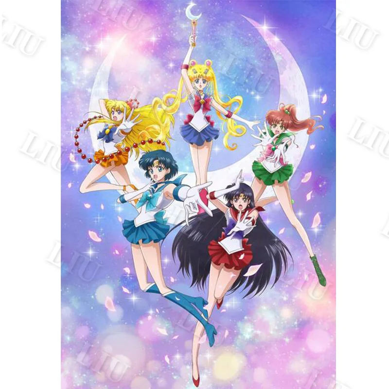

Sailor Moon Diamond Painting Anime Character Embroidery Mosaic Picture Wall Sticker Cross Stitch kit Home Decor Child Gift