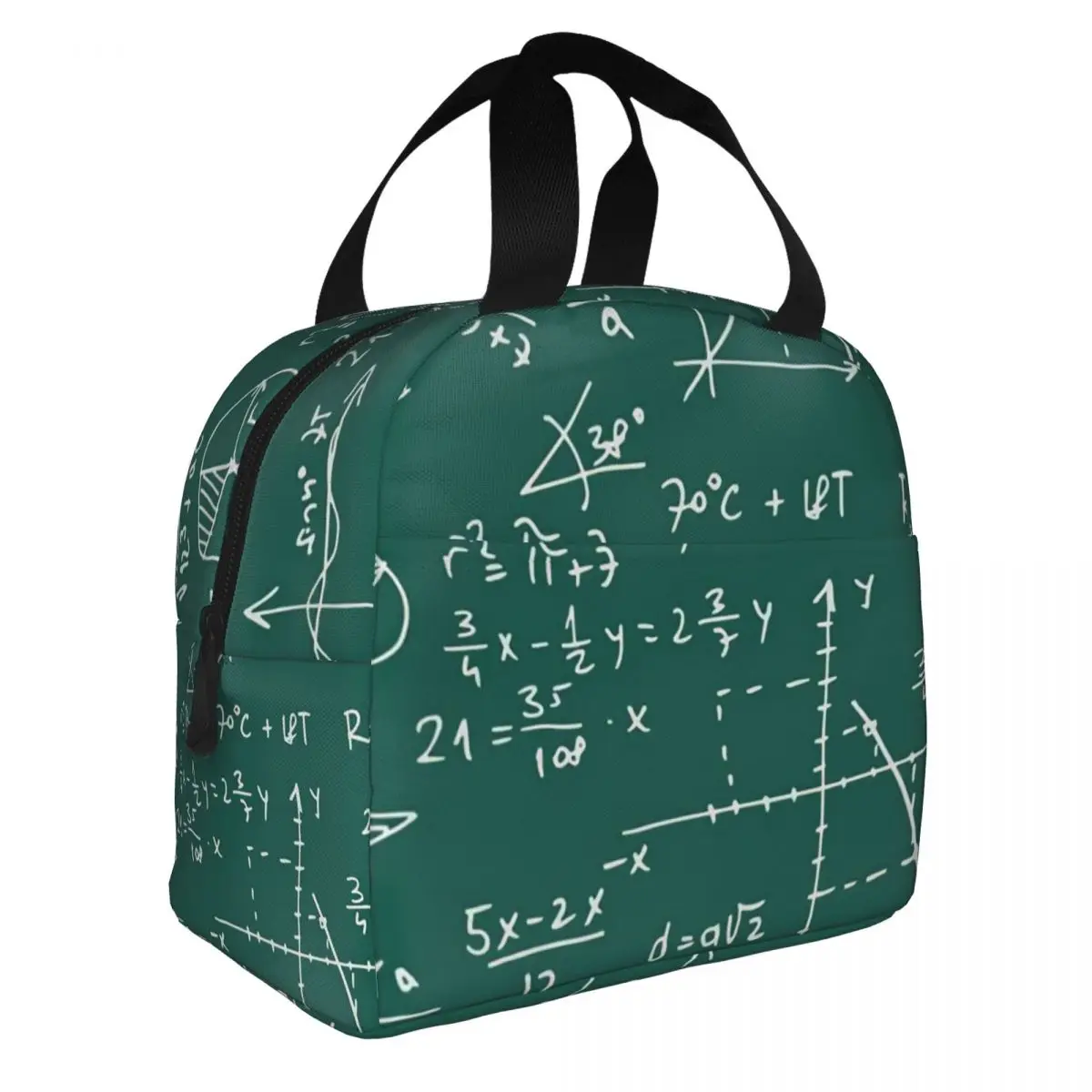 Creative Design Math Formula Lunch Bento Bags Portable Aluminum Foil thickened Thermal Cloth Lunch Bag for Women Men Boy