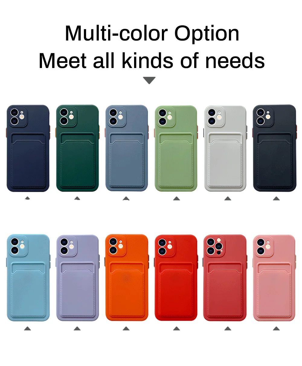 

New skin feeling liquid Color contrast key card case iphone Pro max 14 13 12 11