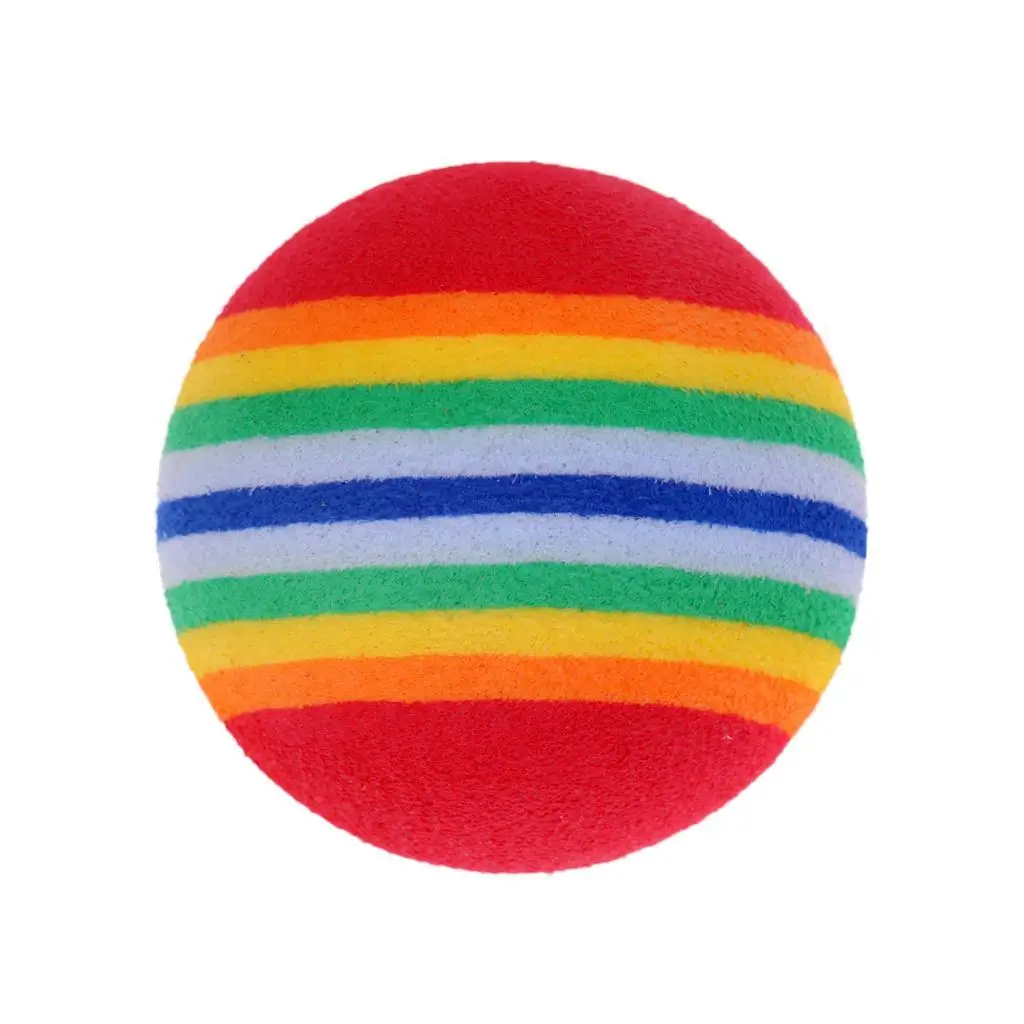 

6 Pieces Lightweight Soft Sponge Rainbow Indoor Practice Golf Training Balls