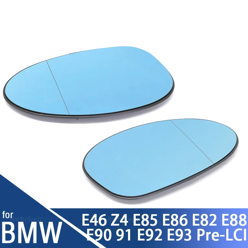 

Blue Heated Side Mirror Glass Rearview Mirror Lens for BMW Z4 E85 E86 1er 3er E82 E88 E90 E91 E92 E93 Pre-LCI E46-M3 Accessories