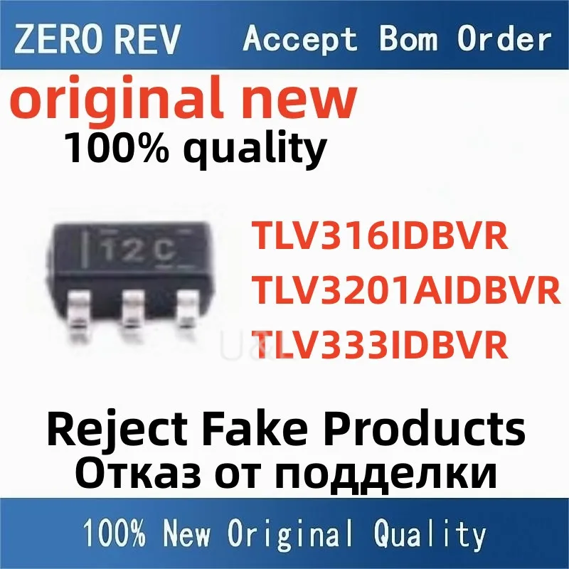 

5Pcs 100% NEW TLV316IDBVR 12C TLV3201AIDBVR RAI TLV333IDBVR 12YD SOT23-5 Brand new original chips ic