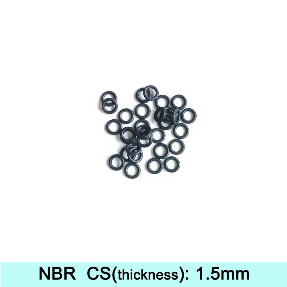 

50/20pcs/Lot NBR O Ring Rubber Gasket C/S 1.5mm Thickness Seal Ring Washer ResistanceTo Oil/Water/Abrasion Size: OD*ID*CS
