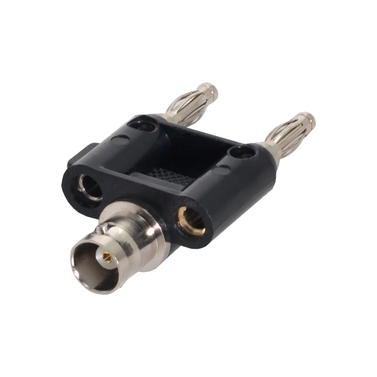 

CY BNC Female Jack to Two Dual Banana Male Plug Pin RF Splitter Connector Adapter