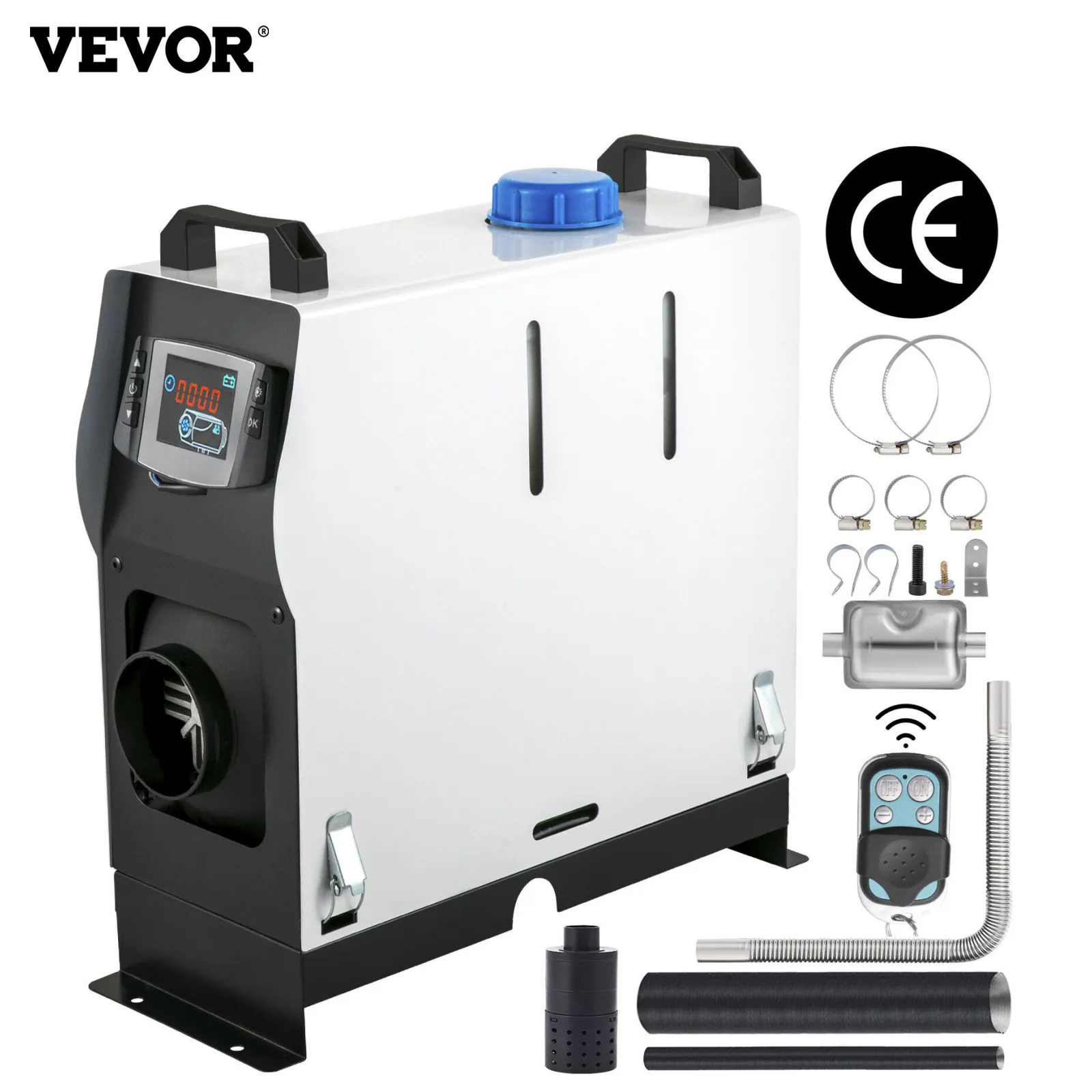 

Дизельный Обогреватель воздуха VEVOR 5000 Вт с ЖК-дисплеем и дистанционным управлением, 5 кВт, 12 В, парковочный обогреватель с дистанционным упра...