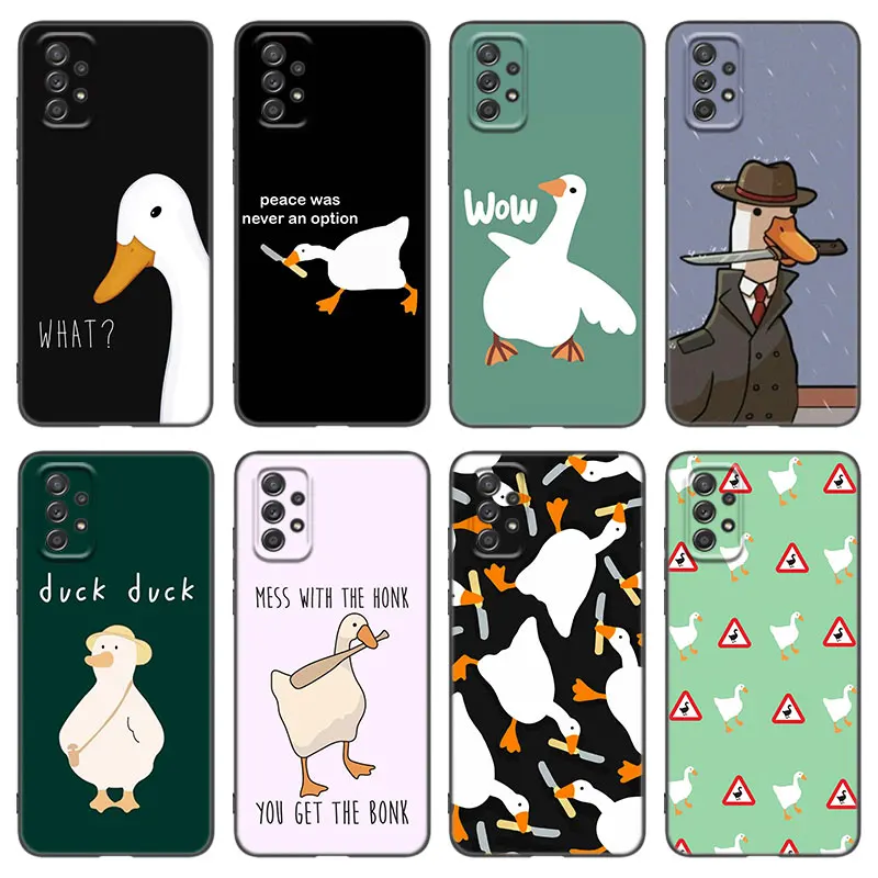 Duck Goose Game Phone Case For Samsung A04 A21 A30 A50 A52 S A13 A14 A22 A23 A32 A53 A73 5G A11 A12 A31 A33 A51 A70 A71 A72