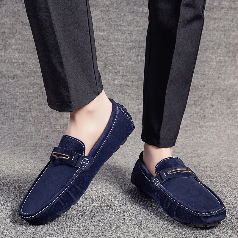 

Loafers for Men Moccasins Shoes New Handmade Breathable Soft Suede Leather High Quality Casual Flats Driving Flats shoes men