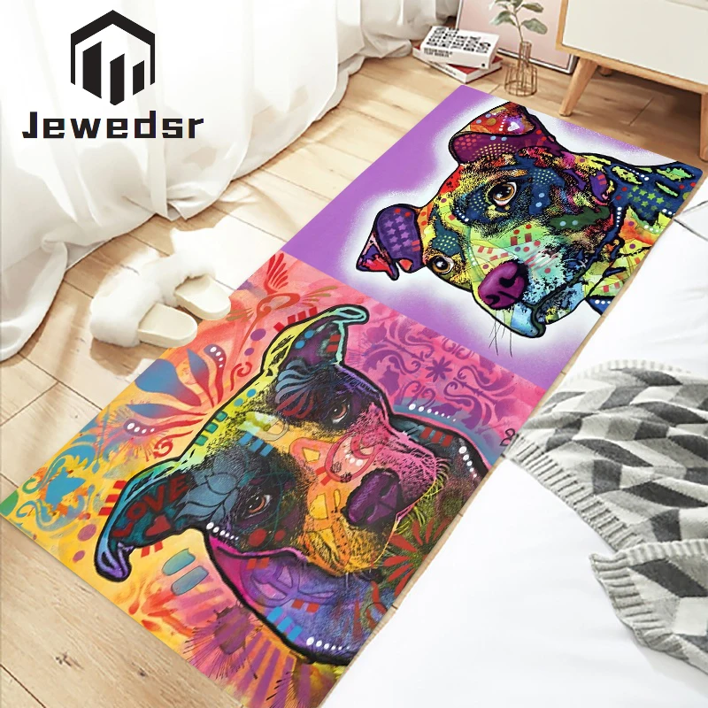 

Entrance Door Mat For Hallway Floor Facom Carpet Washable Non-slip Kitchen Rug Bath Living Room Mats Bathroom Home Painting Dog