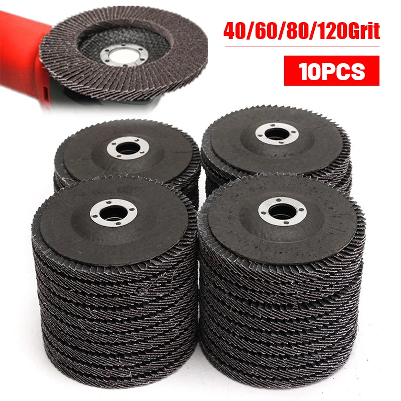 

10Pcs Flap Discs 4inch 100mm Sanding Discs 40 60 80 120 Grit Grinding Wheels Blades Wood Cutting Abrasive Tool For Angle Grinder