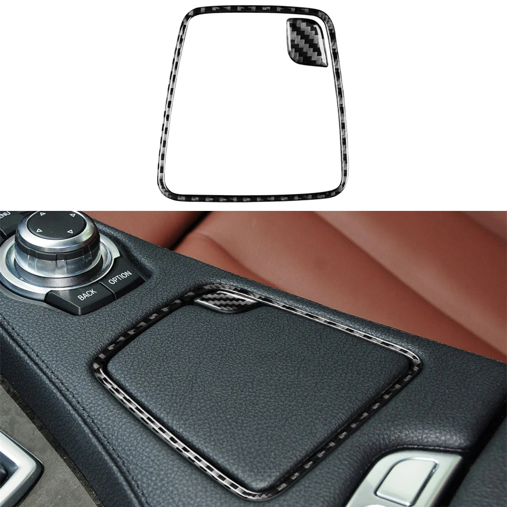 

2Pcs For BMW 6Series M6 F12 F13 F06 2011-2018 M Sport Water Cup Holder Sticker Carbon Fiber Cover Trim Auto Interior Accessories