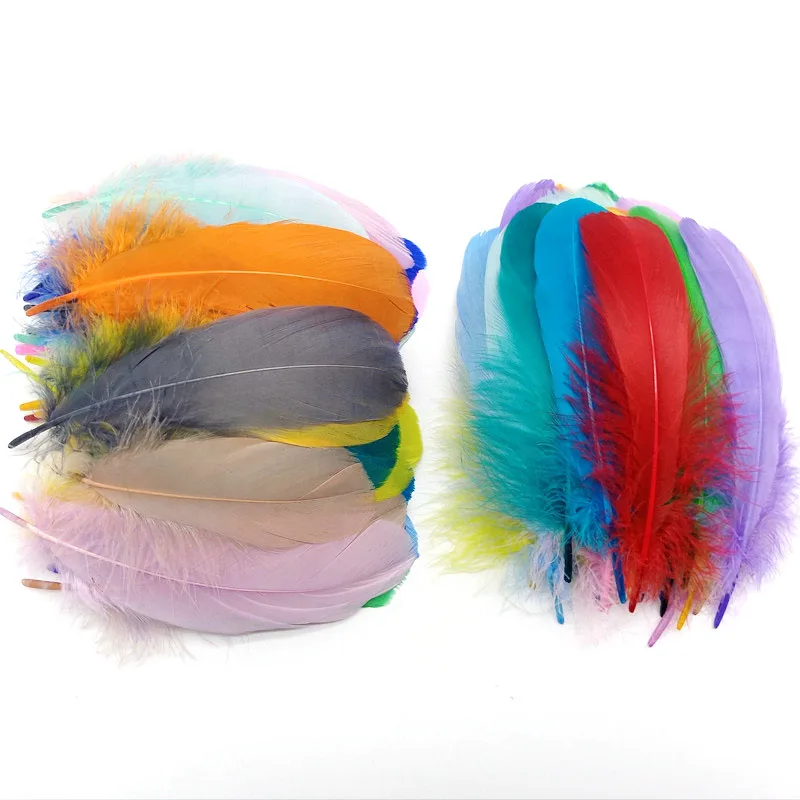 

20Pcs Colored Goose Feathers Plumes Diy Accessories For Needlework Jewelry Dream Catcher Wedding Headdress Home Decor Handicraft