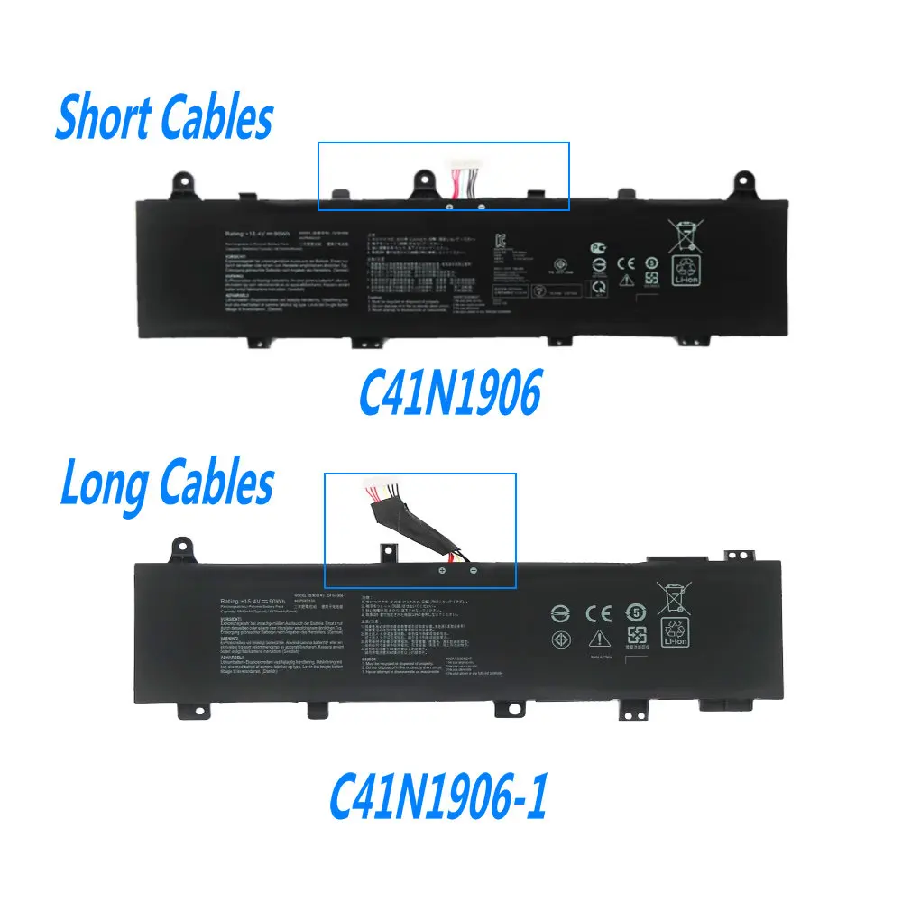 Новый аккумулятор для ноутбука C41N1906 C41N1906-1 Asus GX550LWS GX550LXS FA506QR FA506QM FA706IH FA706QR FX506HC FX506HM