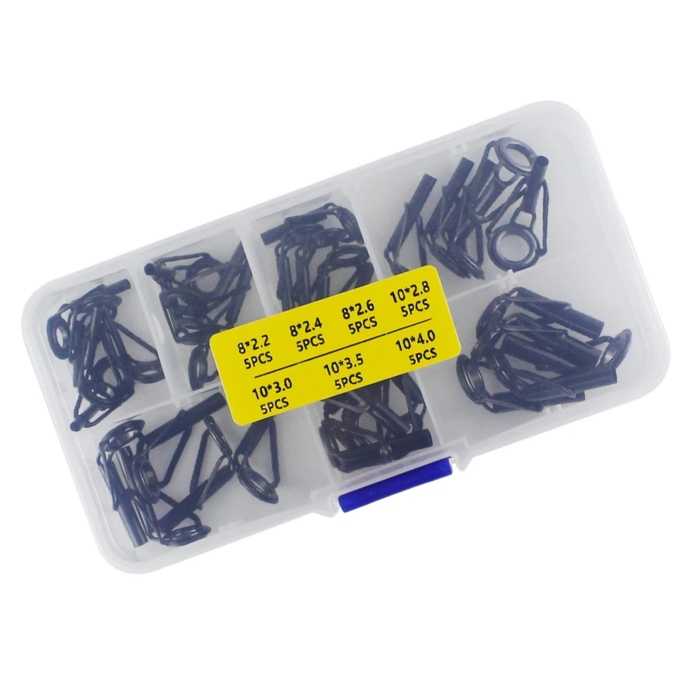 

Fishing Fish 35x Rod Guide Rings Guide Kit Parts Repair Replace Replacement Rod Tip 35pcs Accessories Black Durable