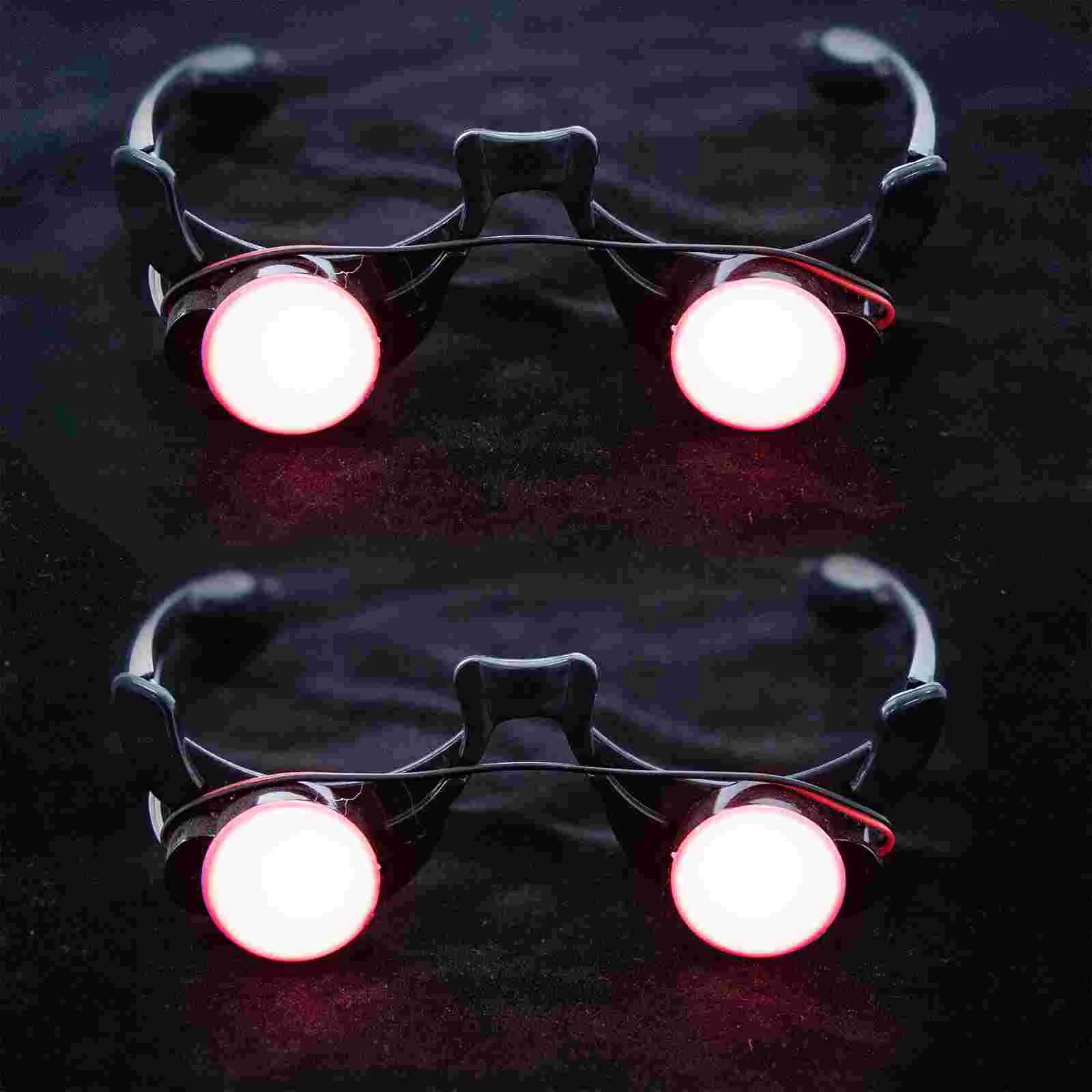 

2Pcs Halloween Party LED Glasses Novelty Clown Glasses Plastic Luminous Eyeglasses Party Decors