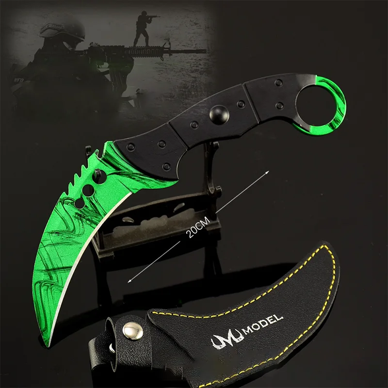 Фото Тактический нож GO'S Game Peripheral Claw Knives Series M9 Crimson Web, 20 см, с кобурой, металлический, без лезвия, декоративный, подарок для мальчиков №5