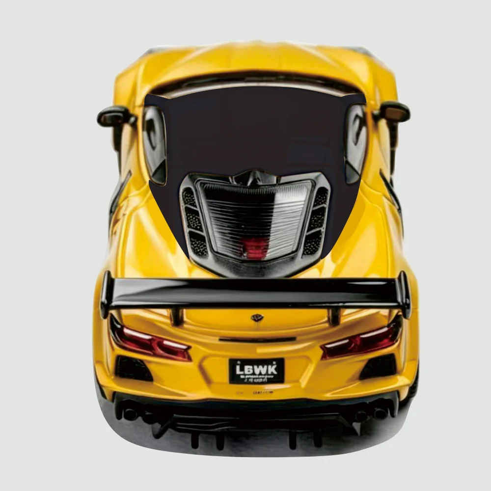 Фото Коллекционная модель автомобиля Fine Model 1/64 LB Corvette C8 из литого металла, лимитированная серия, с демонстрационным футляром №3