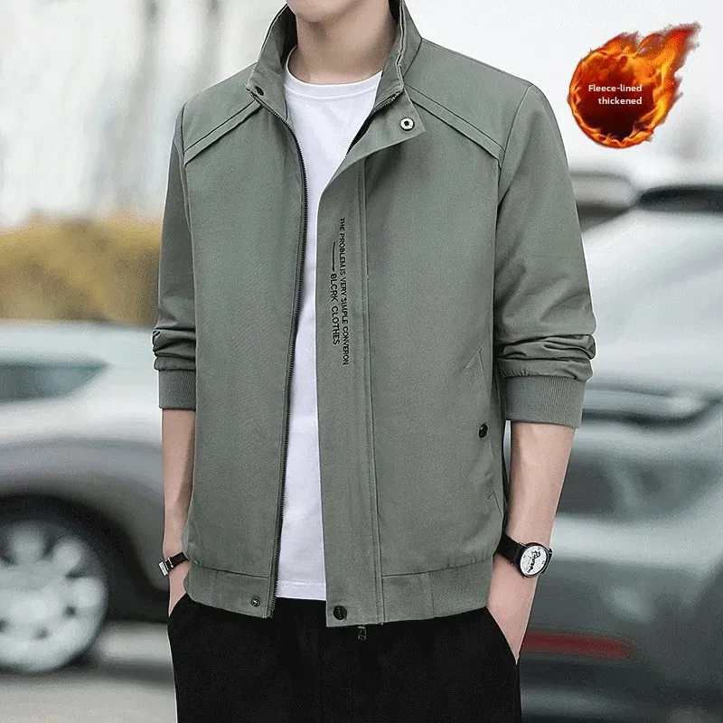 Мужская осенне-зимняя модная брендовая рабочая одежда куртка на молнии с