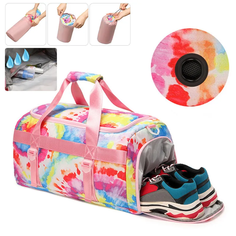 Sport Bags For Men Gym Shoes Women's Yoga Shoulder Bolsas Big Folding Swimming Colorful Handbag Travel Weekend Fitness Supplies