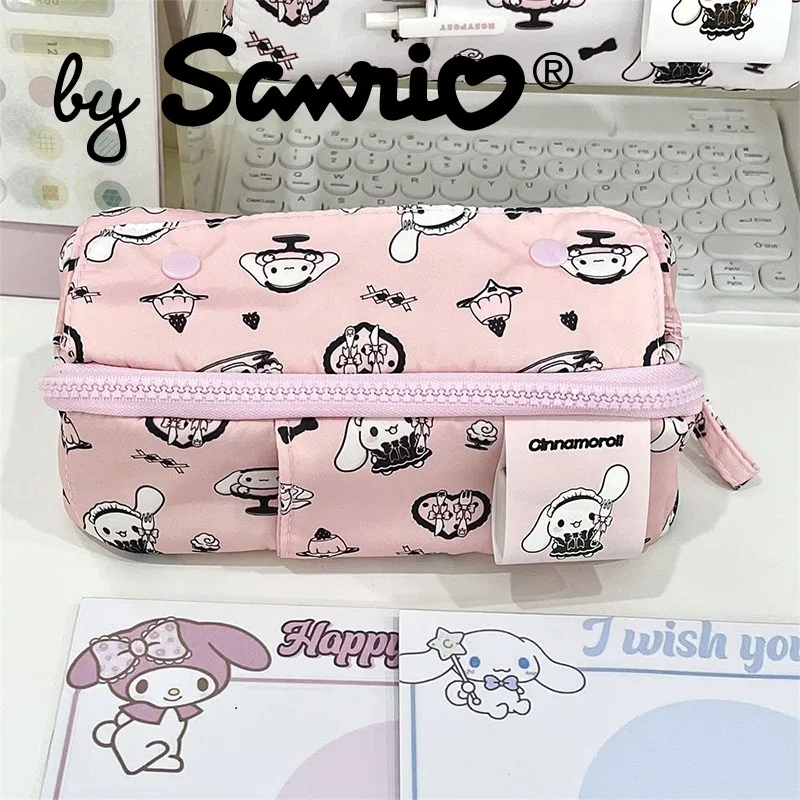 

Sanrio Cinnamoroll Pencil Cases Student Stationery Storage School Supplies Large-capacity Ins Anime Kawaii Cute Kids Girls Gifts