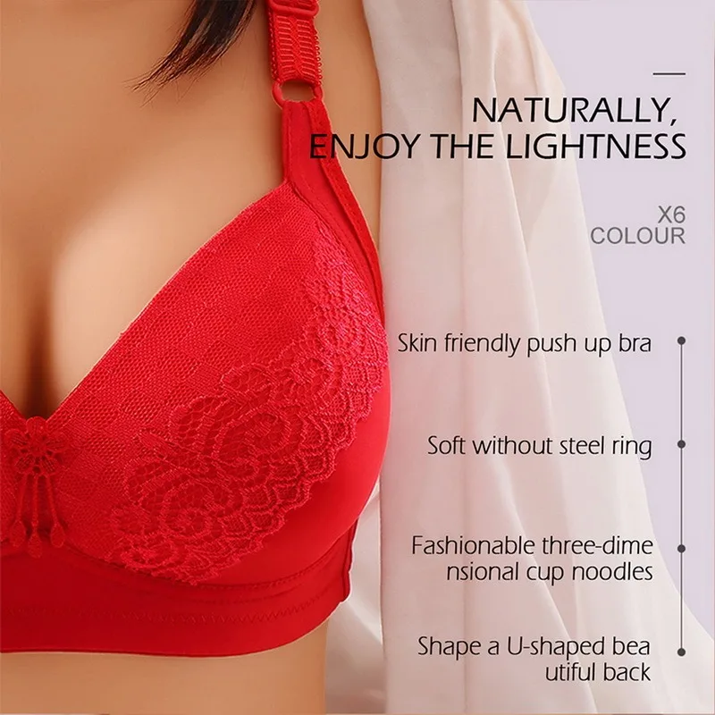Бюстгальтер пуш-ап женский без косточек простая пикантная тонкая чашка B C нижнее