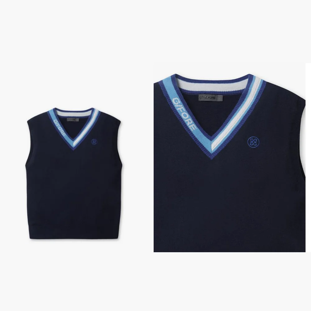 Knitted Vests for Men and Women V-neck Design Fashionable and Versatile Outdoor Casual Sweaters New Golf Clothes