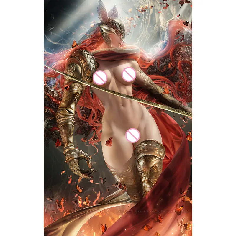 

Print Game gold armor Malenia Nude Sexy Girl Art Canvas Poster Custom 16x24 24x36 Inch Living Room Bedroom Home Wall Picture