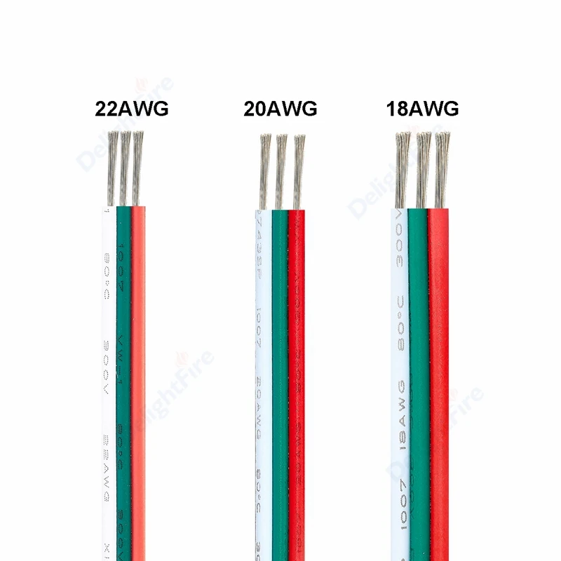 3-контактный Электрический провод Удлинительный кабель для светодиодной