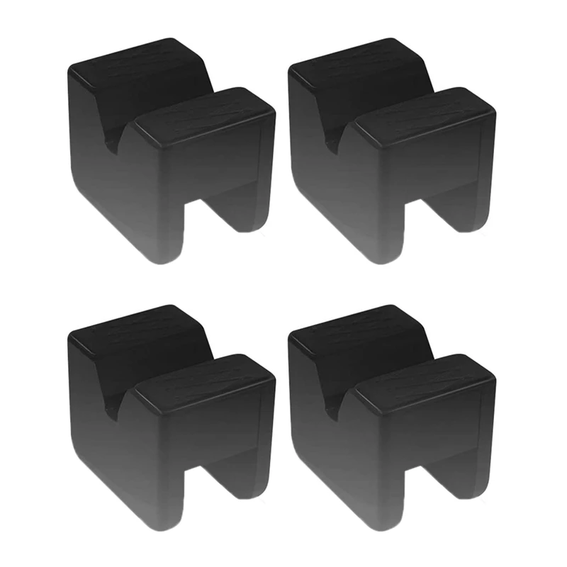 

4PCS Rubber Jack Pad Jack Stand Adapter Universal Rubber Slotted Frame Rail Pinch Weld Protector Car Lift Pads